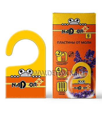 Пластины NADZOR антимоль (лист 6 шт.) MOL002N