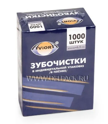 Зубочистки в инд. прозрачной упаковке AVIORA 401-488 (уп. 1000 шт) [1/30]