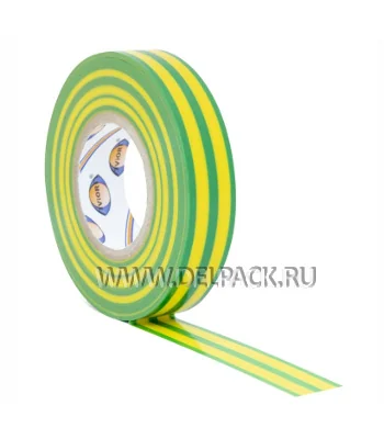 Изолента Желто - Зеленая / 15мм / 20м / AVIORA 305-059 / [5/100]