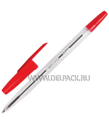 Ручка "Line" шариковая 1,0мм Красная / BRAUBERG 141341 [1/50]