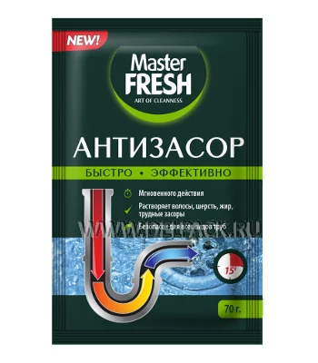 Порошок для устранения засоров Master FRESH 70 гр [1/50]