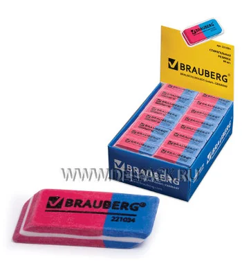 Ластик красно-синий BRAUBERG 221034