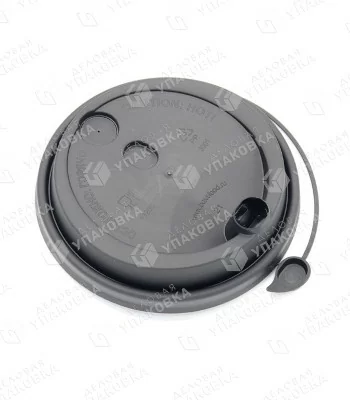 Крышка к стакану d 80 ПП / с клапаном / Черная (уп. 50 шт) [1/20]