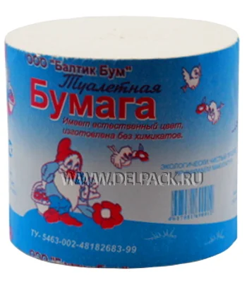 Бумага туал. 1-сл. 45м. без втулки ГНОМ (уп. 64 шт) [8/64]