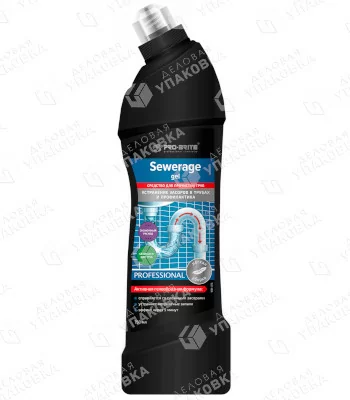 Средство для устранения засоров в трубах Sewerage Gel - 750 мл / PRO-BRITE 1591-075 [1/14]