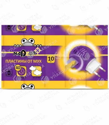 Пластины от мух без запаха 10шт Nadzor PKM005P (лист 10 шт)