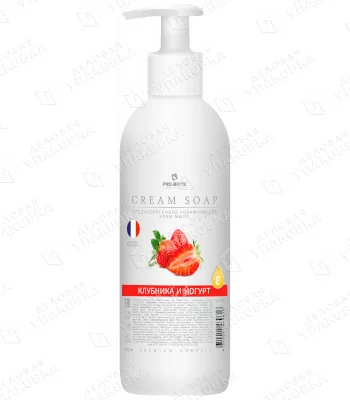 Крем-мыло Cream Soap "Клубника и йогурт" увлажняющее - 500 мл / PRO-BRITE 1601-05 [1/10]