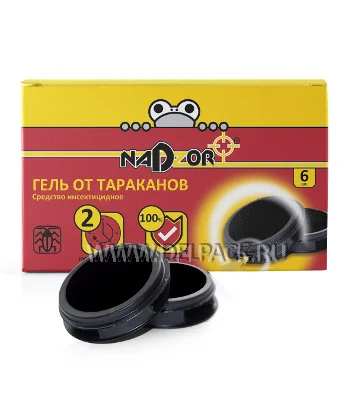 Гель от тараканов и муравьев, ловушка NADZOR (уп. 6 шт)
