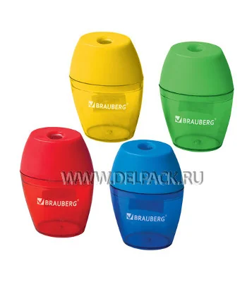 Точилка пластиковая с контейнером BRAUBERG "Diamond" 222491