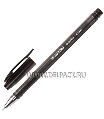 Ручка "Gel Tone" гелевая 0,5мм Черная / BRAUBERG 141517 [1/12]