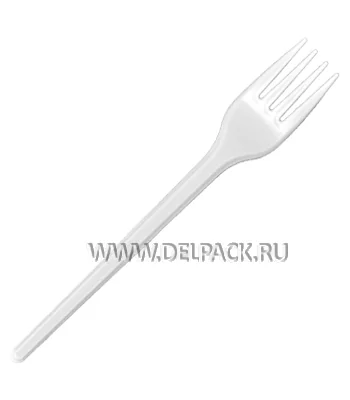 Вилка одноразовая Белая (уп. 100 шт) [1/35]