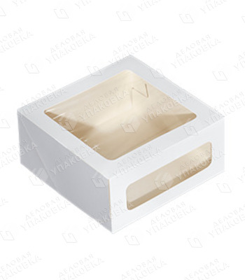 Коробка бум. для конд. изделий 260х260х100 CAKE II WHITE [15/75]