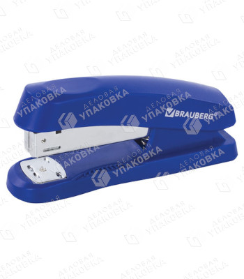 Степлер №24/6 до 30л. синий / BRAUBERG 228609