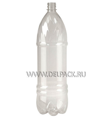 Бутылка 2,0 бесцветная 28 мм без пробки (уп. 70 шт)