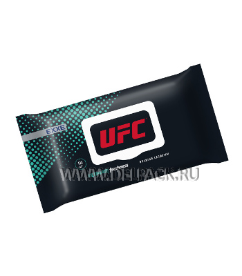 Салфетки влажные UFC x EXXE (уп. 100 шт) с клапаном Ultimate freshness*