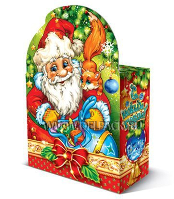 НГ Коробка картон. 900 гр Дед Мороз