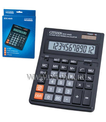 Калькулятор 12 разрядов SITIZEN SDC-444S 250221 *