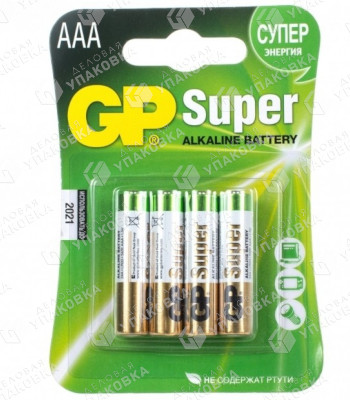 Батарейки GP SUPER ALKALINE LR6 (AA) алкалин (блистер 4 шт)